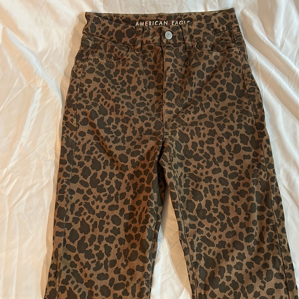 American Eagle Leopard skinny pants high waisted